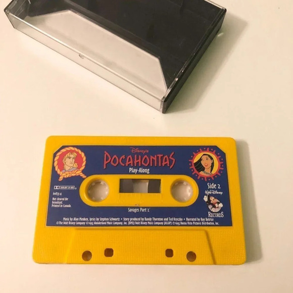 Vtg 1995 Pocahontas Play Along Cassette Tapes Only Lot of  2 - Picture 7 of 8